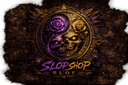 S.L.O.P. Shop skull watermark